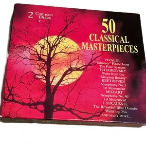 . 2pc CD Set Classical Masterpieces Vivaldi, Tchaikovsky, Beethoven, Mozart